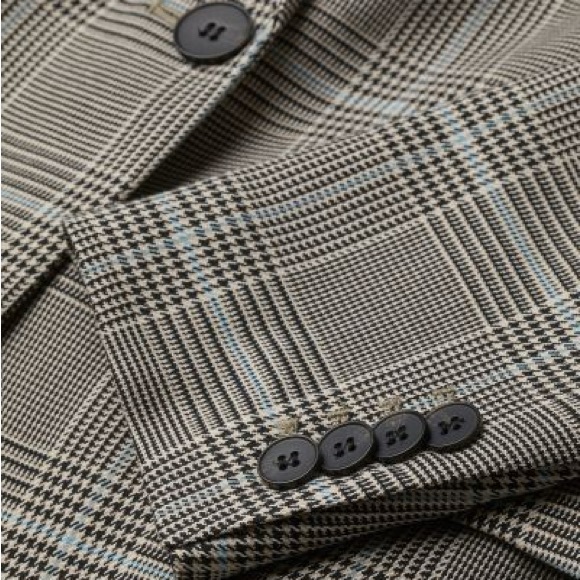 Plaid Gray Blazer Jacket - Picture 3 of 3